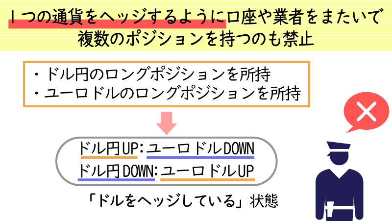 1つの通貨をヘッジするようなポートフォリオも両建てとみなされる場合がある